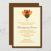 Invitation Au Dîner De Thanksgiving (Devant / Derrière)