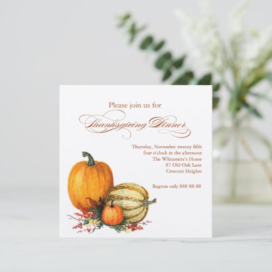 Invitation Au Dîner De Thanksgiving (Debout devant)