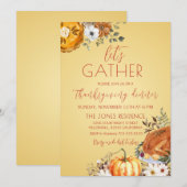 Invitation au dîner de Thanksgiving (Devant / Derrière)