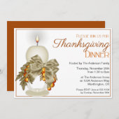 Invitation au dîner de Thanksgiving 8 (Devant / Derrière)