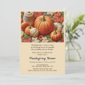 Invitation au dîner de Thanksgiving Automne Citrou (Debout devant)