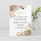 Invitation au dîner de Thanksgiving aux feuilles d (Debout devant)