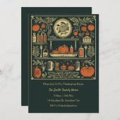 Invitation au dîner de Thanksgiving de la cuisine  (Devant / Derrière)