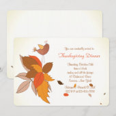 Invitation au dîner de Thanksgiving de l'automne (Devant / Derrière)