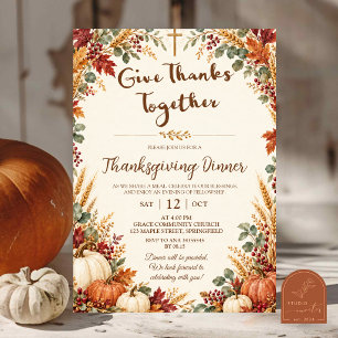 Invitation au dîner de Thanksgiving de l'église
