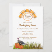 Invitation au dîner de Thanksgiving de style class (Devant)