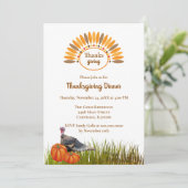 Invitation au dîner de Thanksgiving de style class (Debout devant)