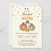 Invitation au dîner de Thanksgiving Fumpkin d'auto (Devant)