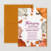 Invitation au dîner de Thanksgiving | Invitation à (Devant / Derrière)