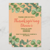 Invitation au dîner de Thanksgiving, modèle éditab (Devant / Derrière)