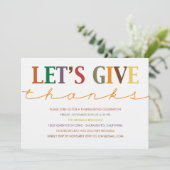 Invitation Au Dîner De Thanksgiving Moderne (Debout devant)