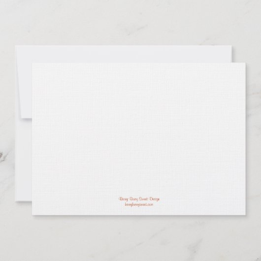 Invitation Au Dîner De Thanksgiving Moderne (Dos)