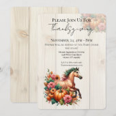 Invitation au dîner de Thanksgiving pour chevaux (Devant / Derrière)