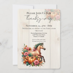 Invitation au dîner de Thanksgiving pour chevaux