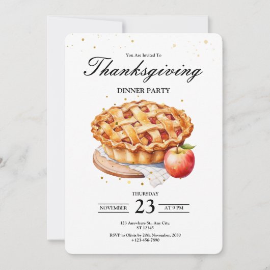 Invitation au dîner de Thanksgiving, Rendons grâce (Devant)