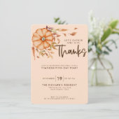 Invitation au dîner de Thanksgiving sur le thème d (Debout devant)