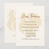 Invitation au dîner de Thanksgiving, Thanksgiving (Devant / Derrière)
