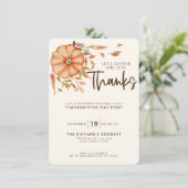 Invitation au dîner de Thanksgiving Thème Bohème (Debout devant)