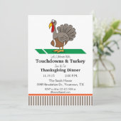 Invitation au dîner de Thanksgiving Touchdowns & d (Debout devant)