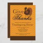 Invitation au dîner de Thanksgiving turc moderne (Devant / Derrière)