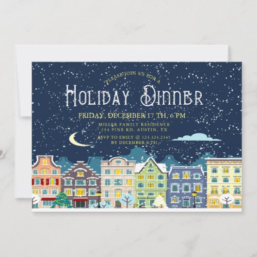 Invitation au dîner de vacances de Noël à la maiso (Devant)