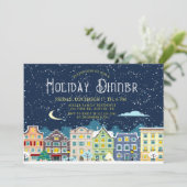 Invitation au dîner de vacances de Noël à la maiso (Debout devant)