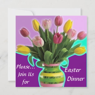 Invitation Au Dîner Des Tulipes De Pâques