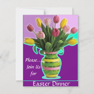 Invitation Au Dîner Des Tulipes De Pâques