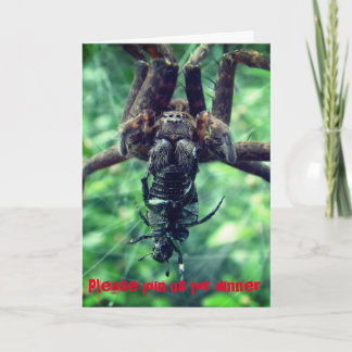 Invitation au dîner d'Halloween Spider