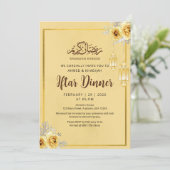 Invitation au dîner d'Iftar Shabby Chic Rose Dorée (Debout devant)