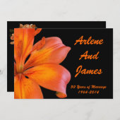 Invitation au dîner du 50e anniversaire lily sur f (Devant / Derrière)