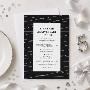 Invitation au dîner du cinquième anniversaire