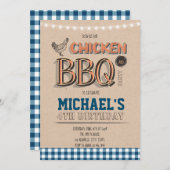 Invitation au dîner du poulet et du barbecue (Devant / Derrière)