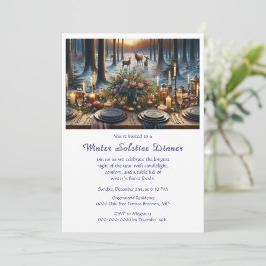 Invitation au dîner du solstice d'hiver (Debout devant)