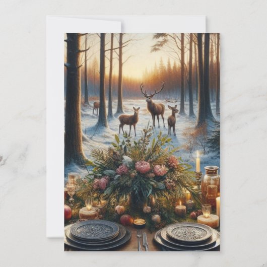 Invitation au dîner du solstice d'hiver (Dos)