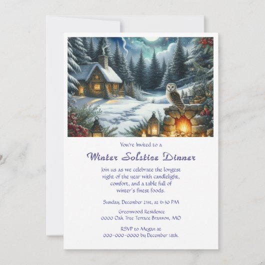 Invitation au dîner du solstice d'hiver (Devant)