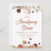 Invitation au dîner esthétique de Friendsgiving à  (Devant)