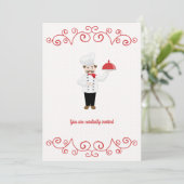 Invitation Au Dîner Formel Inspiré Par Le Chef (Debout devant)