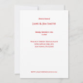 Invitation Au Dîner Formel Inspiré Par Le Chef (Dos)