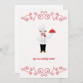 Invitation Au Dîner Formel Inspiré Par Le Chef (Devant / Derrière)