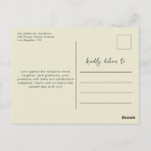 Invitation au dîner Friendsgiving florale automnal (Dos)