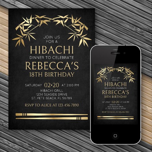 Invitation Au Dîner Hibachi