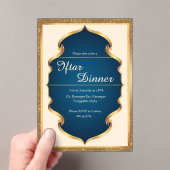 Invitation au dîner Iftar bleu royal et or (In situ (ordinateur de poche))
