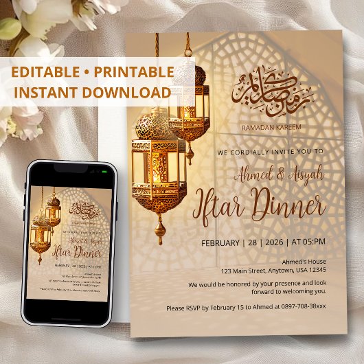 Invitation au dîner Iftar de la Lanterne Dorée Élé
