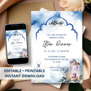 Invitation au dîner Iftar mosquée bleue ramadan