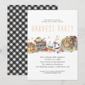 Invitation au dîner Modern Harvest (Devant / Derrière)