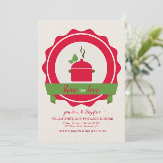 Invitation au dîner Potluck (Debout devant)