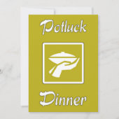 Invitation au dîner Potluck (Devant)