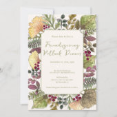 Invitation au dîner potluck de Friendsgiving (Devant)