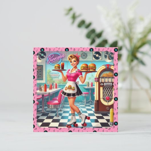 Invitation au dîner rétro (Debout devant)